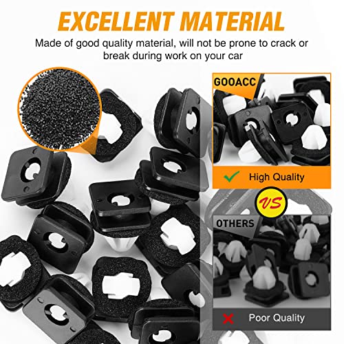 GOOACC 20Pcs A-Pillar Trim Hardware Windshield Moulding Retaining Clips - color: 20Pcs A-Pillar Clips