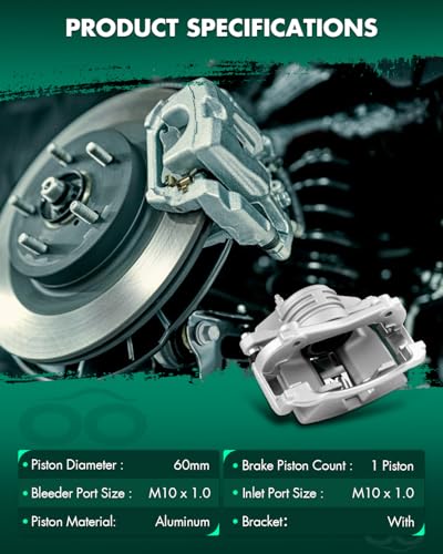 SCITOO Front Brake Calipers With Bracket 18B4646 18B4647 - size: Front[18B4646 & 18B4647]