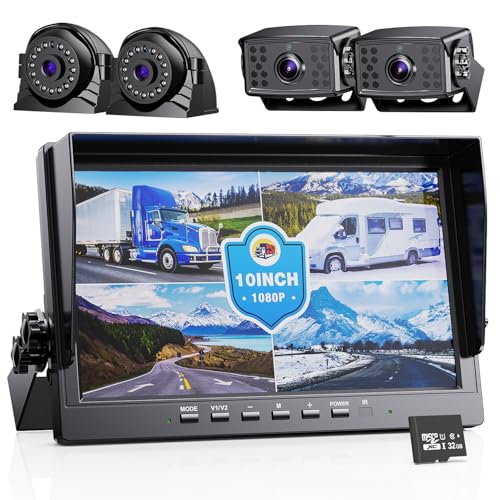 eRapta HD 1080p Backup Camera System Kit,10-inch Reversing Monitor - color: Glossy Black