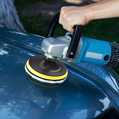 Wool Polishing Buffing Pad 7 Pcs 6 Inch Drill Buffer Wheel Attachment - size: 6Inch-7Pcs