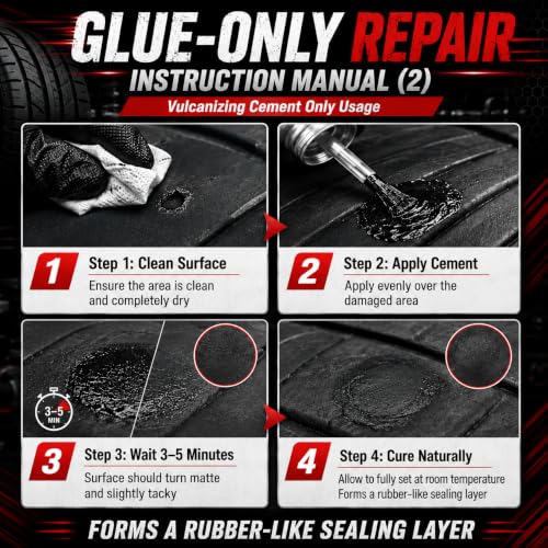 Tire Patch Glue, Clear Vulcanizing Cement, Tire Repair Kit 250ml - color: White