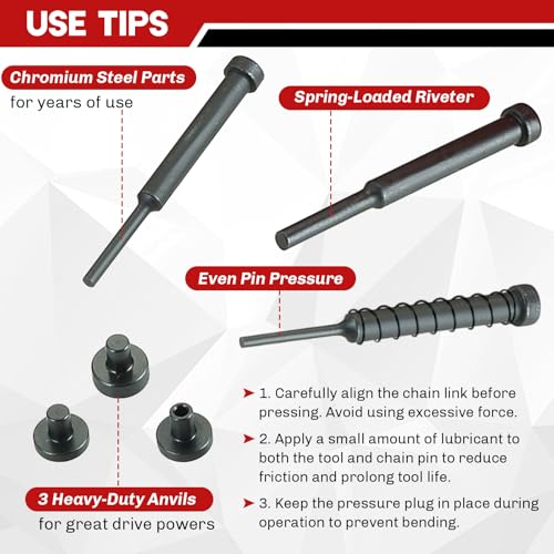 Motorcycle Chain Breaker Kit 13PCS Chain Breaker Rivet Cutter