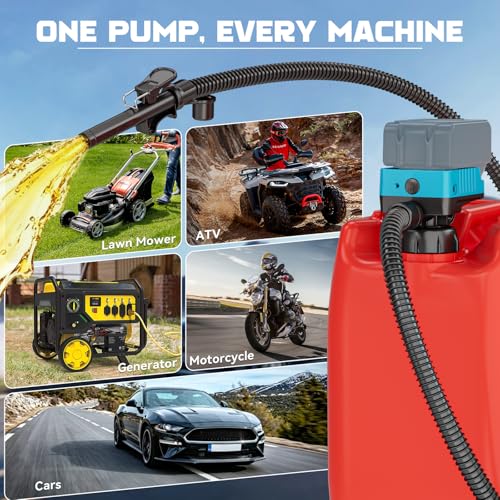 Ecarke 5 GPM Cordless Fuel Transfer Pump Compatible with Makita 18V - color: Blue