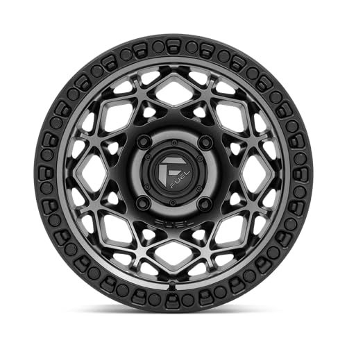 Fuel UTV D784 15X10 4X156 GMTL M-BLK-RING 00MM - D7841500A555 - color: Gunmetal w/Black Ring, size: 15x10