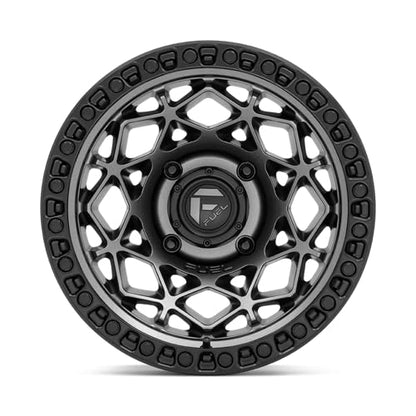 Fuel UTV D784 15X10 4X156 GMTL M-BLK-RING 00MM - D7841500A555 - color: Gunmetal w/Black Ring, size: 15x10