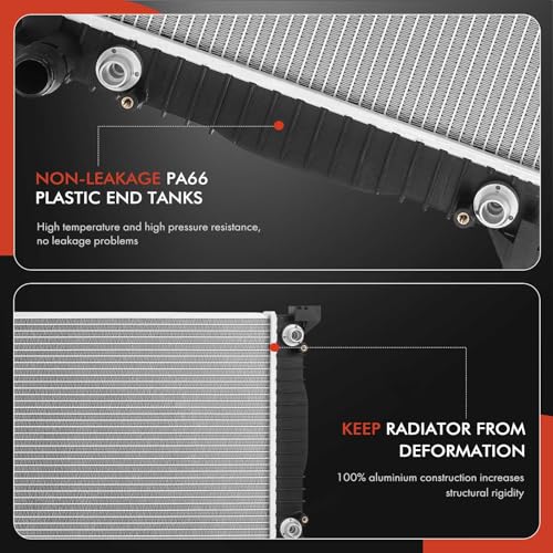 A-Premium Engine Coolant Radiator Assembly with Transmission Oil Cooler