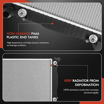 A-Premium Engine Coolant Radiator Assembly with Transmission Oil Cooler