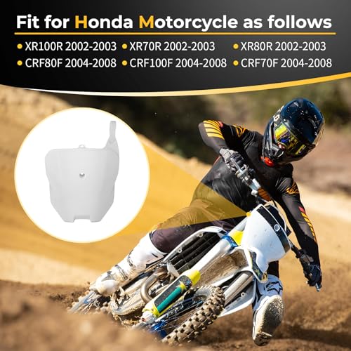 M MATI Front Number Plate for XR100R XR80R XR70R 2002-2003 CRF100F CRF80F CRF70F 2004-2008 61140-KN4-A70ZB