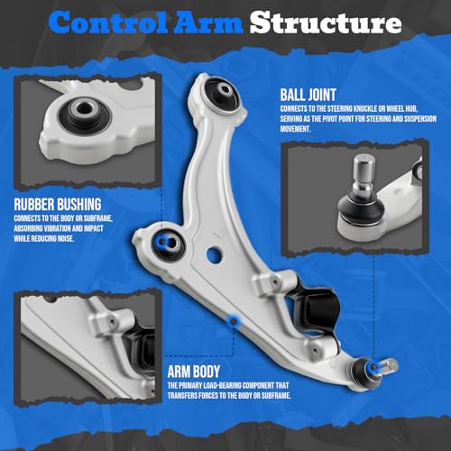 AUTOKAY 12PC Front Lower Control Arm Suspension kit for Nissan Maxima 09-14 - size: 20.67''×16.73''×6.3''
