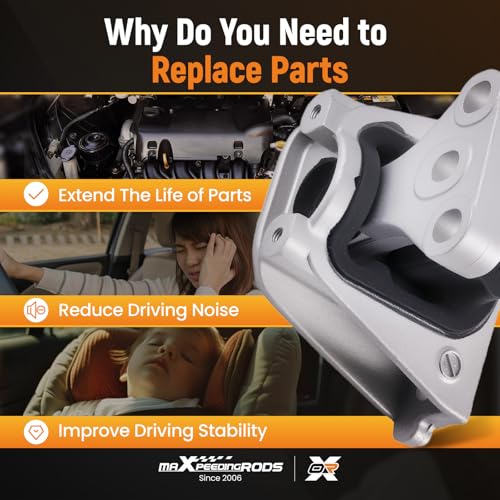 maXpeedingrods 5PCS Engine Trans Torque Mount Kit for Honda CRV - size: for Honda CRV 2.4L 2007-2011