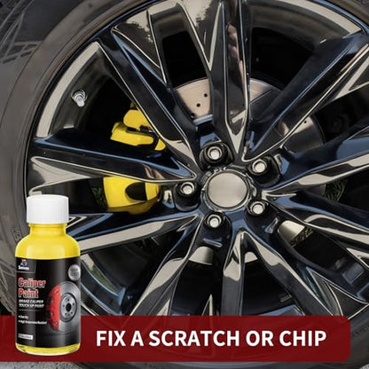 Yellow Caliper Paint Brake Caliper Touch Up Paint Yellow Gloss High Temperature Heat Resistant 1.5oz - color: Yellow