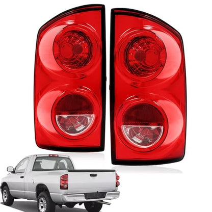 Tail Lights Assembly Fits Dodge Ram 1500 2007 2008 2009 Dodge Ram 2500 3500 Rear Brake Lamp Turn Signal Back Up Taillight Red Lens L+R CH2800165 CH2801165 - color: Tail light