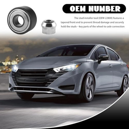 2PCS Wheel Stud Installer Tool OEM#22800,Heavy Duty Wheel Stud Removal Tool Kit Includes 3/4" Wheels Lug Nuts M12×1.25/M12×1.5/M14×1.5,Lug Studs Installer Tools Car Accessories