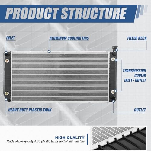 Auto Dynasty 624 Radiator for 1988-1993 Chevy GMC C/K Series Suburban Yukon - color: 88-93 Blazer C/K Pickup/Yukon