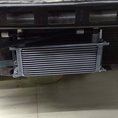 G-PLUS 7 Row AN10-10AN Black Universal Oil Cooler Kit Aluminum Engine Transmission Oil Cooler - color: Black, size: 7 Row AN10