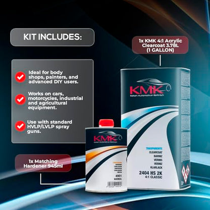 KMK 2404 HS 2K Clearcoat 4:1 and 4901 Normal Hardener Kit