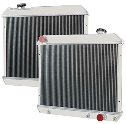 Direct Replacement for 1963-1966 1964 1965 Chevy C10 C20 C30 Pickup Truck V8 Aluminum Radiator (3-Row) (3-Row Radiator) - size: 3-Row