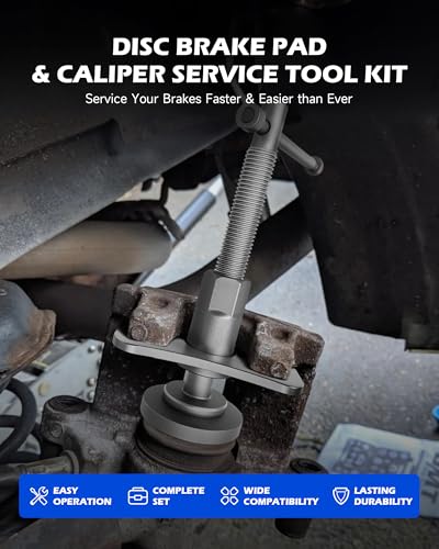 OMT 24pc Brake Caliper Compression Tool with Adapters & Hangers, Sandblast - color: Gray