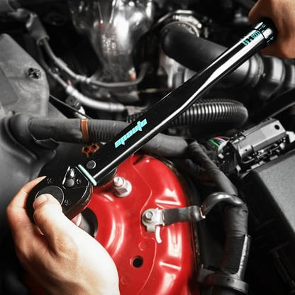 EPAuto 1/2-inch Drive Click Torque Wrench, 10-150 ft/lb, 13.6-203.5 N/m, Black - size: 1/2-Inch Drive 10-150 ft-lb