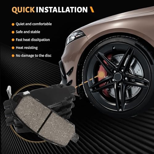 D1841 Rear Ceramic Brake Pads Kit Fit For Honda HR-V 2016-2022, For CR-Z 2016 - size: HZ1841