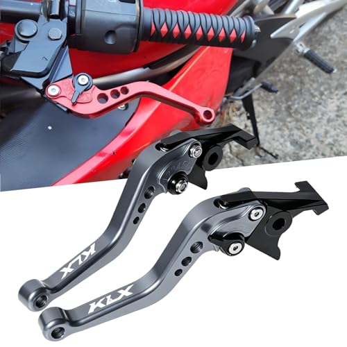 Motorcycle Brake Lever for KLX 300 / SM 2021 2022 2023 2024 2025, KLX 230 2020 2021 2022 2023 Adjustable Gear Motorcycle Brake Lever & Clutch Lever for KLX300 KLX230 Accessories Gray - color: Gray