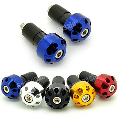 [GT-Speed] Compatible/Replacement for Motorcycle Bar Ends 7/8" Handlebar Grips Plug, Fits Honda Kawasaki Suzuki Yamaha BMW KTM Ducati Triumph (Read Product Description for Model & Year Specification) - color: Blue
