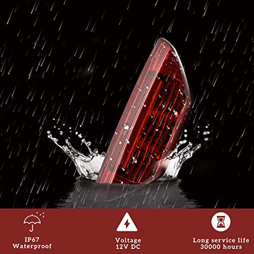SAUTVS 1PC Red LED Tail Light for Honda Pioneer 500 TRX250 400X 2005-2024