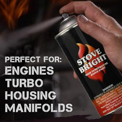 Stove Bright High Temp Spray Paint, Metallic Mahogany, 12 Oz