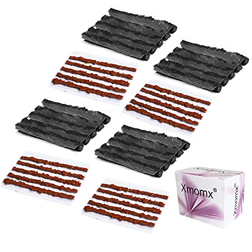 40 pcs for 4 Sizes Bike Tubeless Tire Repair Kit Strips Rope Refills Plugs 1.5 mm 3.5 mm Emergency Puncture Flat for Road Bikes Mountain Bikes