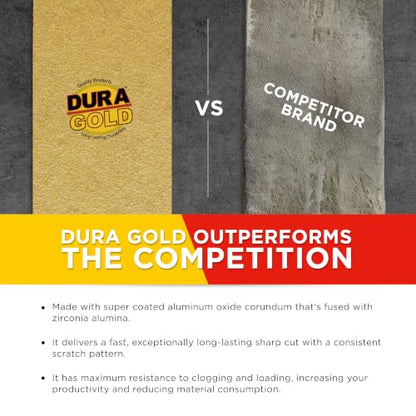 Dura-Gold Gold PSA Longboard Sandpaper, 40 Grit, 20 Yard Roll, 2-3/4" Wide - size: 40-Grit