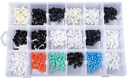 360pcs Weatherstrip Retainer Clips Quick-Select Kit Assortment for Ford GM Chrysler VW Mazda Hyundai Toyota Honda & Nissan