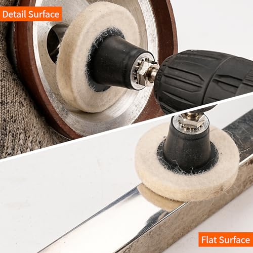 2 Inch Quick Change Discs Premium Wool Fine Polishing Wheel Roll Lock Surface Conditioning Discs 10 Pack - style: 10x Fine Wool Only