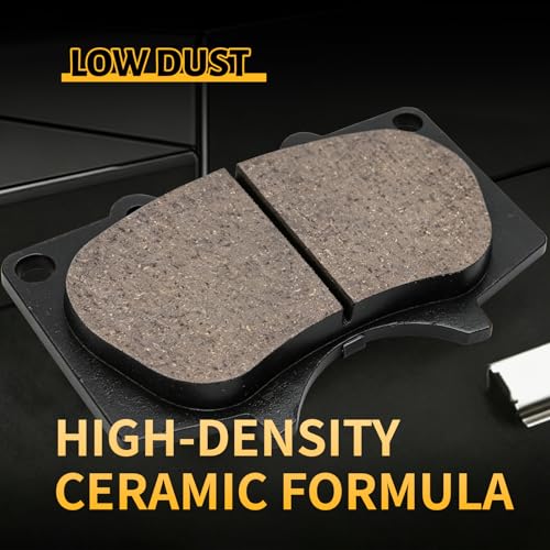 Ceramic Front Brake Pads Compatible with 2005-2023 Toyota Tacoma/2003-2023 4Runner/2007-2014 FJ Cruiser/2000-2006 Tundra/2001-2007 Sequoia;2010-2023 Lexus GX460/2003-2009 Lexus GX470(D976) - color: HZ976