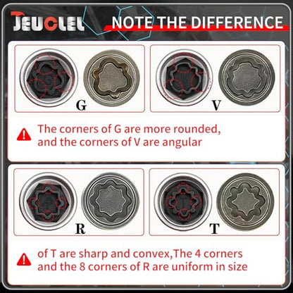 T Wheel Locking Nut Key for Audi, Socket OD 27mm - ID 25mm - size: Socket T