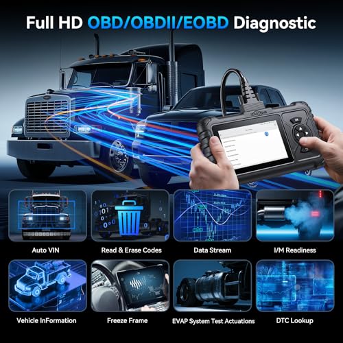 HD S700 Full System Heavy Duty Truck Scanner 8 Services, D-P-F Regen, Injector Coding, Diesel Diagnostic Scan Tool for Cummins, Freightliner, Paccar, International, Mack, Hino, Isuzu and etc