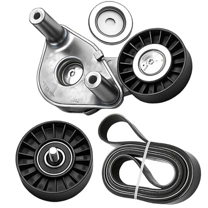 Serpentine Belt Kit With Tensioner And Idler Pulley For Hyundai Tucson - size: Hyundai Tucson, Santa Fe, Sonata V6 (99-09)
