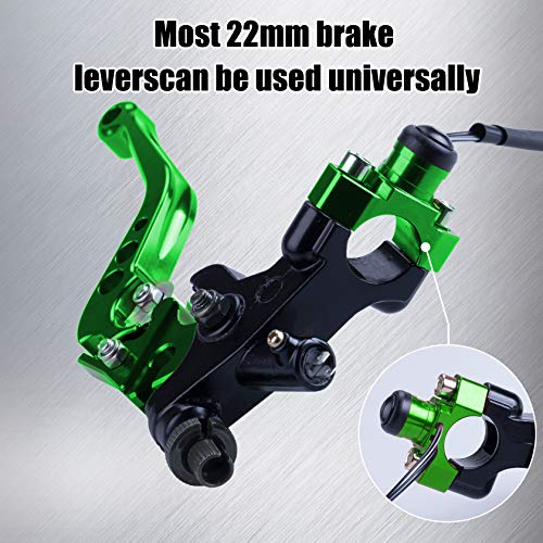 ORAEVY CNC Universal Motorcycle Engine Stop Start Kill Switch Button with Mounting Backplate Compatible with Kawasaki KX250 KX450F KLX110 - Green - color: Green