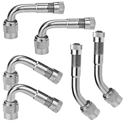 Mellbree 6-Pack Tire Valve Stem Extenders, 45/90/135° Schrader Extension - size: 45/90/135° Set