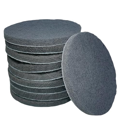Tonmp 10 Pack 5 Inch 800 Grits Multipurpose Scrubber Scouring Pads Hoop and Loop Flocking Scuff Pads -Scuff Pads Conditioning Discs Polishing Pad for Furniture Automotive Cleaning, Rust Removal - style: 800 Grit