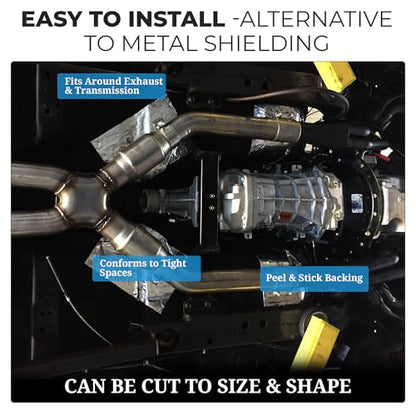 Thermal Block Automotive Heat Shield - 1 Sheet 12” x 24” - style: 2 Sq Ft, 1 Sheet, Flat Foil