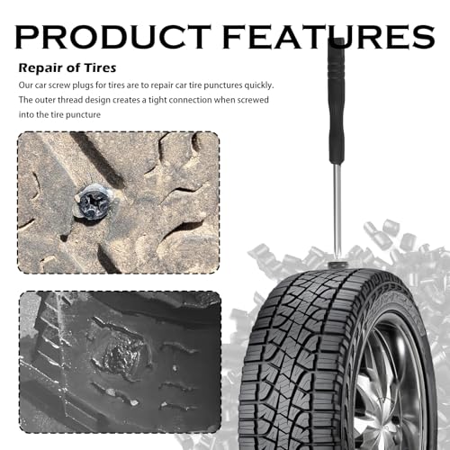 100PCS 3-Size Tire Repair Rubber Nail Kit with Screwdriver - color: 3 Size/100PCS