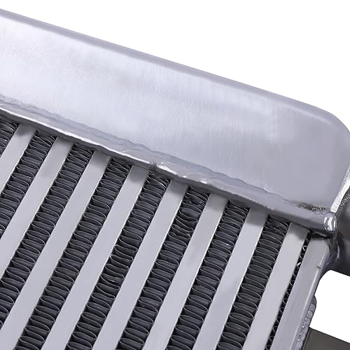 2.50 Inch Inlet/Outlet Diameter, Universal Aluminum Intercooler 24x11x3 inch, Turbo Under the Front of the Car Mount Universal Aluminum Intercooler Cooling Kit - size: 24x11x3