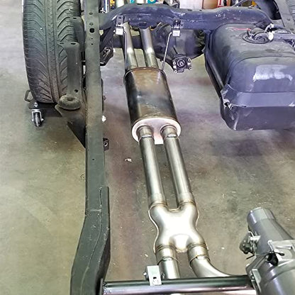 A-KARCK Straight Exhaust Pipe 2.5" OD, 304 Stainless Steel 48" Long Mandrel Exhaust Tube, Custom Your Own Exhaust System - size: 2.5", style: 48 INCH