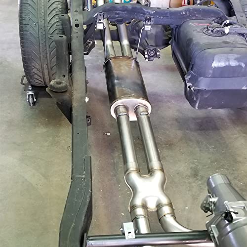 A-KARCK Straight Exhaust Pipe 2.25" Inlet, 304 Stainless Steel 48" Long Mandrel Exhaust Tube, Custom Your Own Exhaust System - size: 2.25", style: 48 INCH
