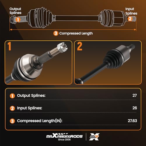 maXpeedingrods 2PC Front Left and Right CV Axle for Buick Rainier - color: 66-1345 Pair