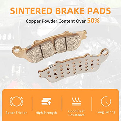 Brake Pads Front Rear Sintered for Honda VTX1800 Fury Interstate Sabre Stateline 1300-ABS VT1300 Shadow Aero 750-ABS VT750