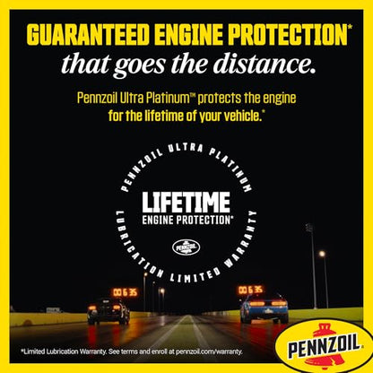 Pennzoil Ultra Platinum Full Synthetic 5W-20 Motor Oil, 1 Quart - size: 1 Quart, style: Single