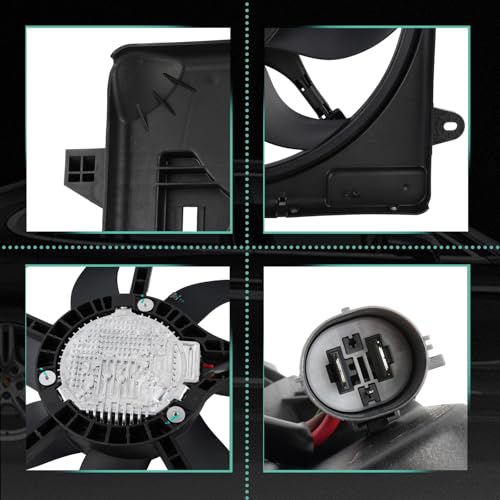 621-601 Engine Cooling Radiator Fan Assembly Fit for Jeep Wrangler 3.6L 2012-2017 Wrangler JK 3.6L 2018 Replace 68143894AB 68143894AA 6010277 624080 CF13078