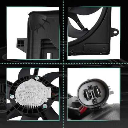 621-601 Engine Cooling Radiator Fan Assembly Fit for Jeep Wrangler 3.6L 2012-2017 Wrangler JK 3.6L 2018 Replace 68143894AB 68143894AA 6010277 624080 CF13078