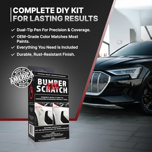 Bumper Scratch Fix® Clear Car Scratch Remover Kit for Bumpers, Removes Paint Transfer, Scuffs & Light Scratches, Compound, Wipes & Touch-Up Pen, Works on All Paint Colors, DIY Auto Paint Repair